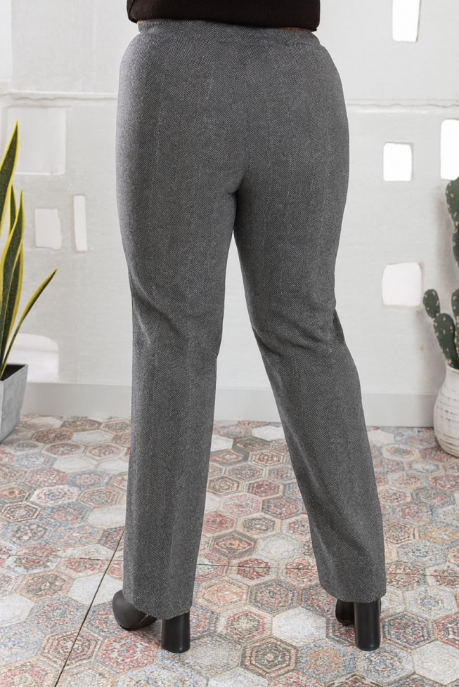 Теплі штани сіри принт ялинка артикул 645