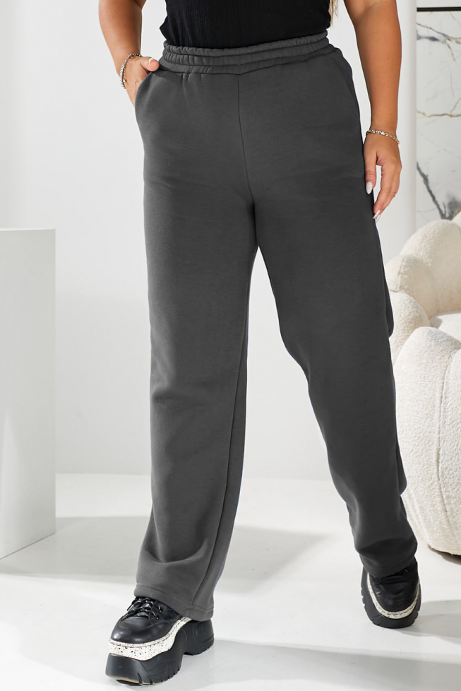 Теплі штани на флісі графіт артикул 649 Теплі штани на флісі графіт артикул 649