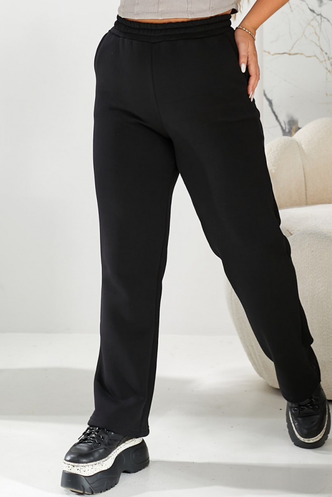 Теплі штани на флісі чорний артикул 649 Теплі штани на флісі чорний артикул 649