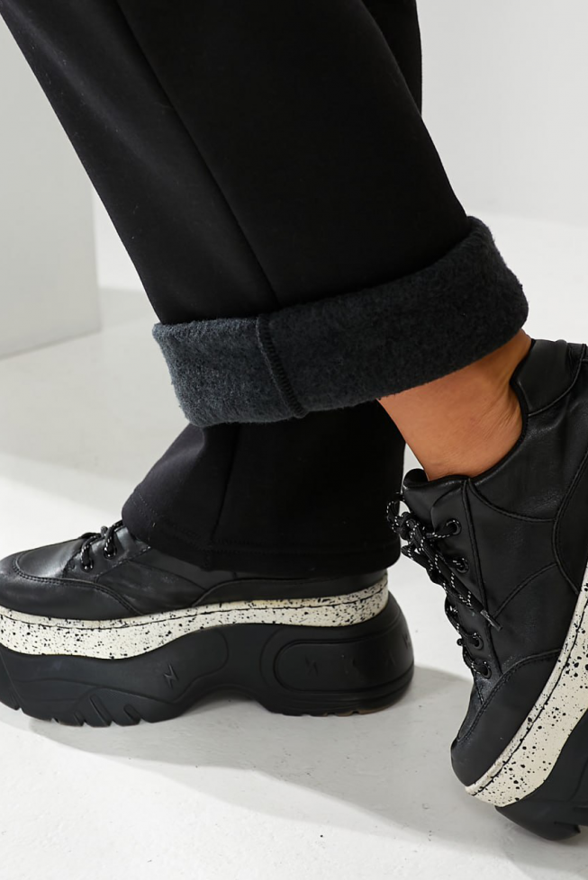 Теплі штани на флісі чорний артикул 649 Теплі штани на флісі чорний артикул 649