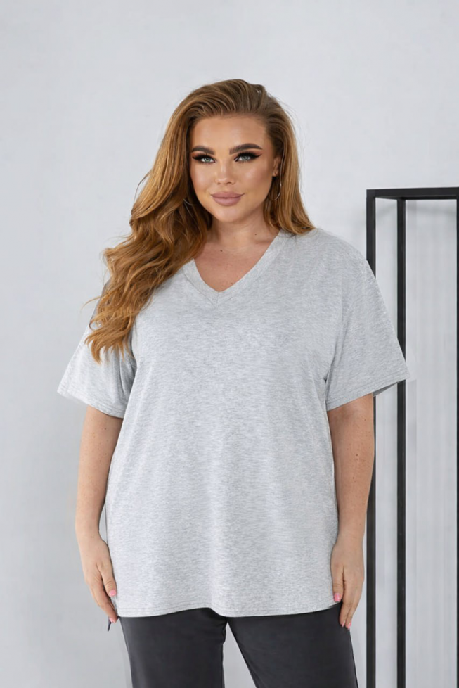 Футболка-туніка світло-сірий артикул 660