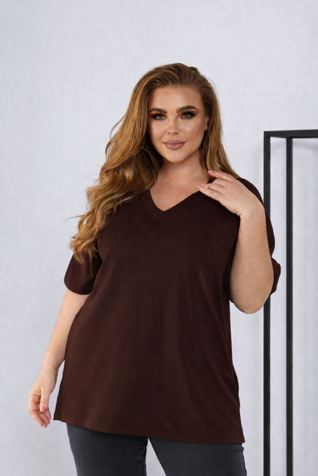 Футболка-туніка шоколад артикул 660