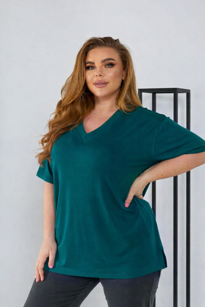 Футболка-туніка зелений артикул 660