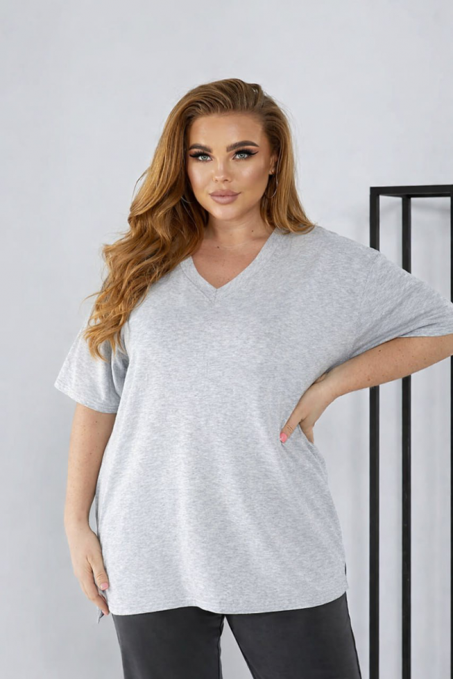 Футболка-туніка світло-сірий артикул 660