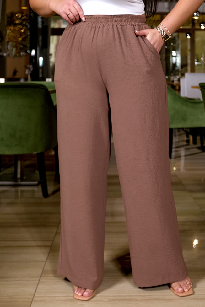 Жіночі штани палаццо Comfort шоколад артикул 661