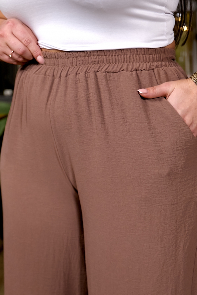 Жіночі штани палаццо Comfort шоколад артикул 661