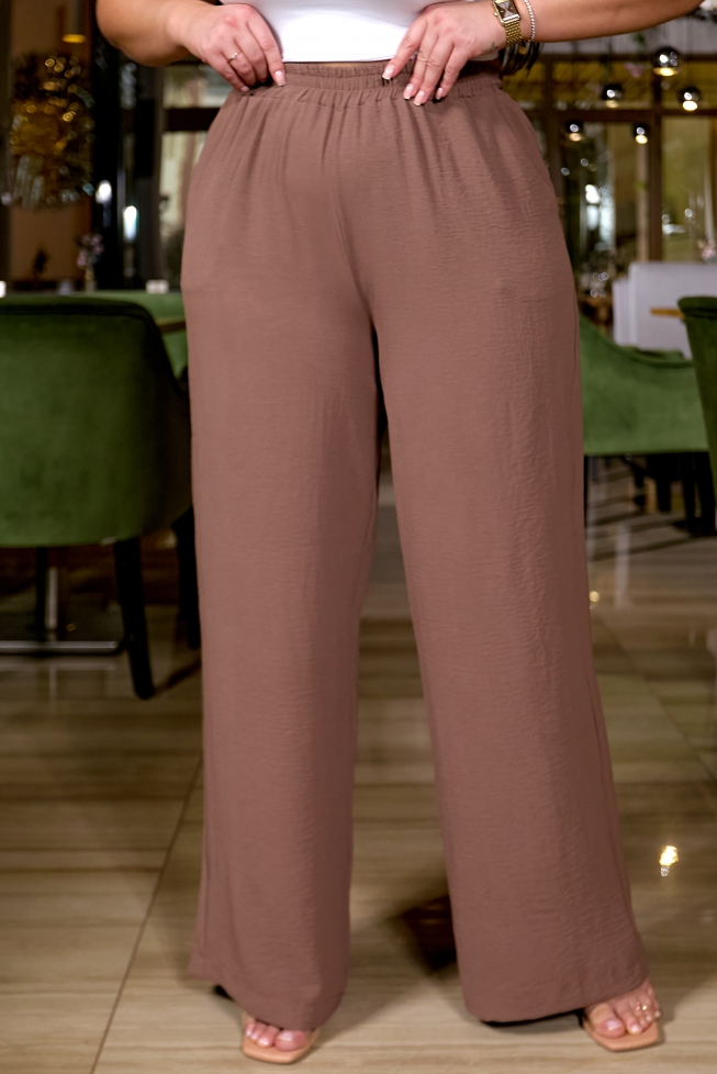 Жіночі штани палаццо Comfort шоколад артикул 661